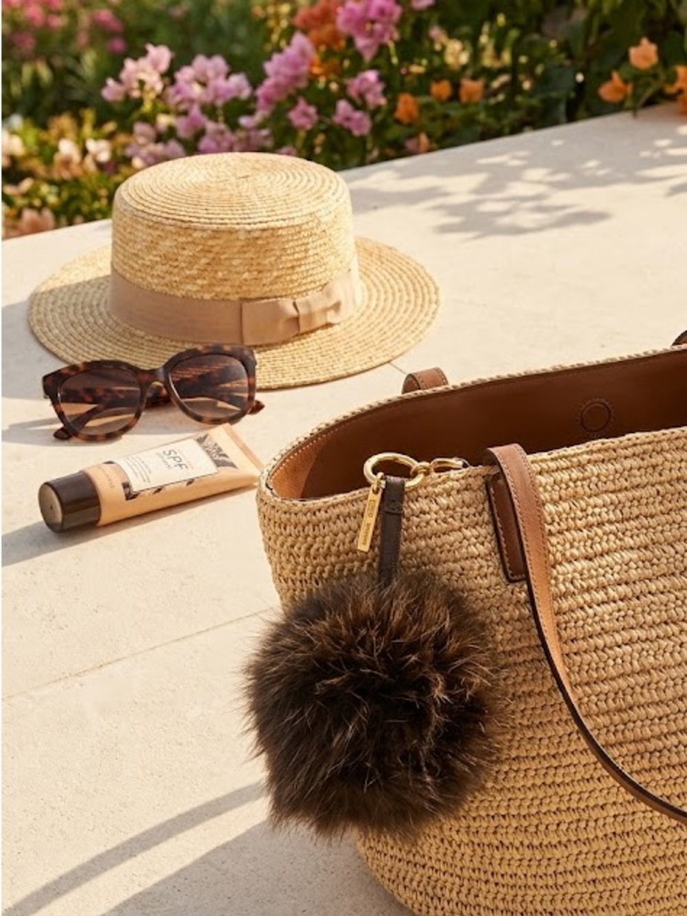 Fendi Fox Fur Pom-Pom Bag Charm Dark Brown with Gold Hardware designer keychain